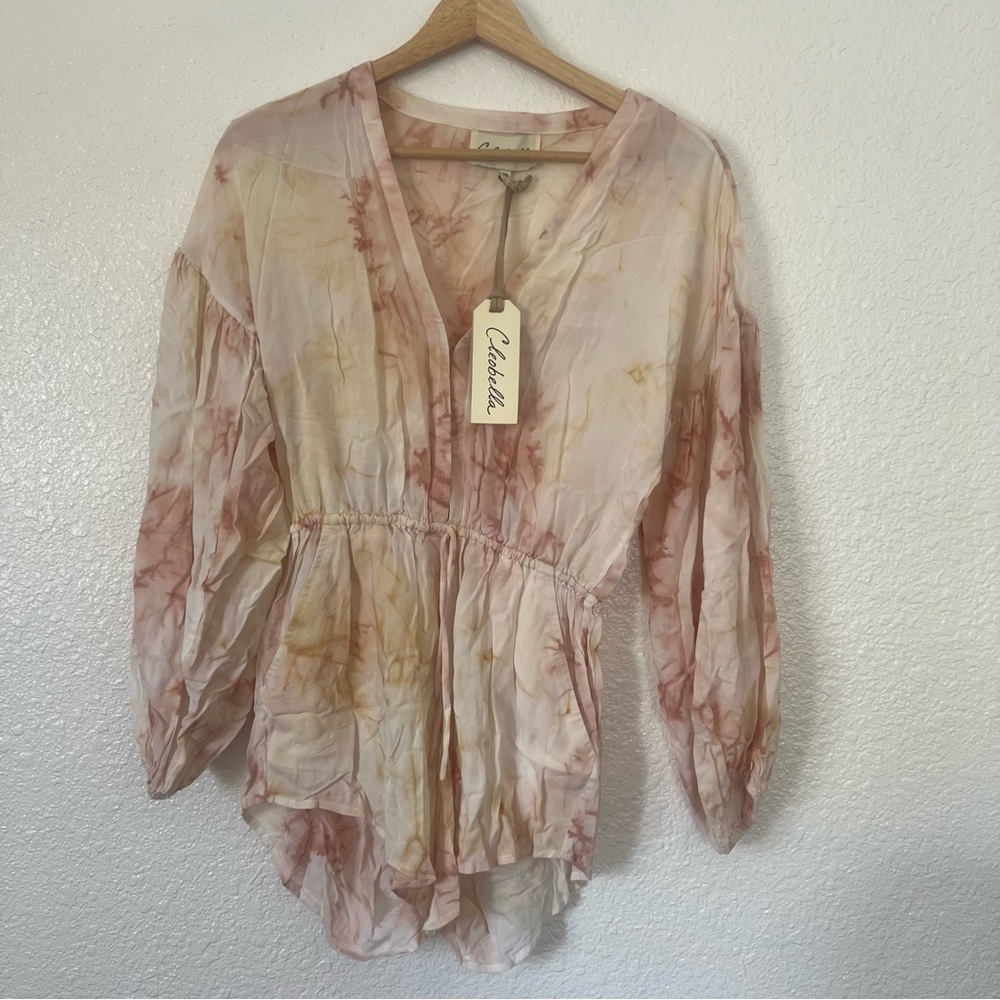 NWT Cleobella Pink and yellow Romper XS.